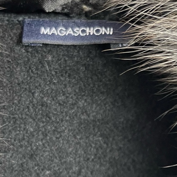 Magaschoni Genuine Fox Fur Collar Wool Alpaca Cashmere Blazer Cardigan Jacket XS - Picture 5 of 16